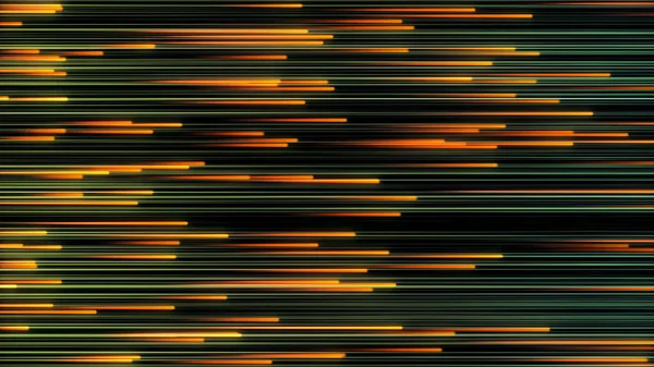 Абстрактный фон быстро движущихся ярких неоновых линий. Анимация. Красивые красочные светящиеся линии движутся горизонтально на черном фоне — стоковое фото