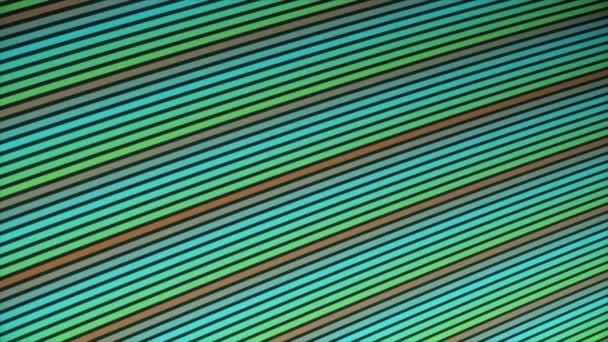 Animation abstraite de rayures multicolores vives volant en diagonale et changeant de couleurs. Animation. Coloré géométrique abstrait mouvement arrière-plan . — Video