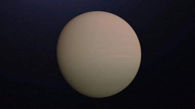 Dönen gezegen Plüton 'un soyut animasyonu. Animasyon. Plüton gezegeninin kozmik yıldız uzayındaki soyut monoton yüzeyi. Gezegen Pluto 'nun hareketli arka plan için 3D gezegen animasyonu