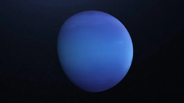 Абстрактная анимация планеты Нептун. Анимация. Абстрактная поверхность твердой голубой планеты Нептун в космическом звездном пространстве. Планетарная анимация с вращающейся планетой Нептун — стоковое фото