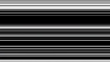 Tek renkli yanıp sönen neon çizgiler birçok yatay düz sırada siyah arkaplan üzerinde akıyor, kusursuz döngü. Animasyon. Paralel ışık ışınları hiç durmadan hareket ediyor.