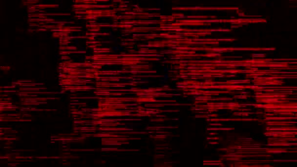 추상적 인 프로그래밍 코드는 검정 색 배경 위의 블록으로 복사되었는데, 이것은 매끈하지 않은 루프이다. 애니메이션. 소프트웨어 개발자와 컴퓨터 스크립트의 기술적 배경. — 비디오