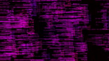 Siyah arkaplan üzerinde soyut dijital veri işleme, kusursuz döngü. Animasyon. Dijital olarak oluşturulan küresel bilgi veya uygulama kodu, çalışan satırlar.