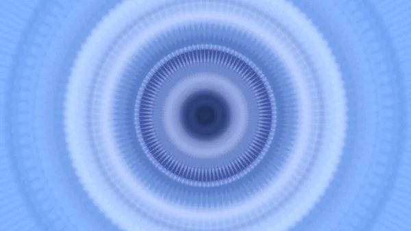 Abstrakt blå och vita pulserande cirklar, virtuell verklighet radiellt gränssnitt. Media. Musik equalizer med pulserande och vibrerande ringar, sömlös loop. — Stockfoto