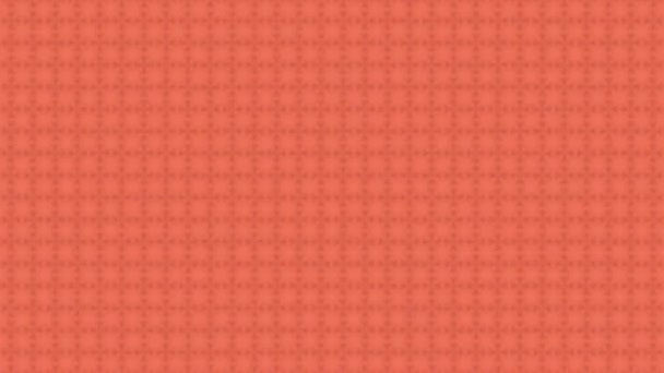 Kaleidoskop-Bewegung blinkender Formen auf orangefarbenem Hintergrund. Medien. Flache Gestaltung vieler kleiner wechselnder Figuren in geraden Reihen, symmetrisches abstraktes Muster, nahtlose Schlaufe. — Stockvideo