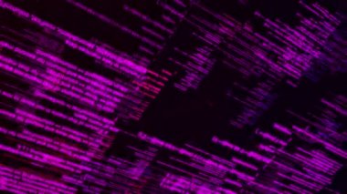 Soyut hackerlar saldırı, teknoloji ve bağlantı konsepti. Animasyon. Otomatik olarak siyah arkaplana, dikişsiz döngüye yazılan sonsuz bilgisayar kod satırları.