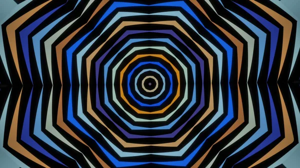 Fundo radial abstrato com animação de padrões coloridos em movimento. Animação. Caleidoscópio de desenhos animados, conceito de efeito LSD, loop sem costura. — Fotografia de Stock