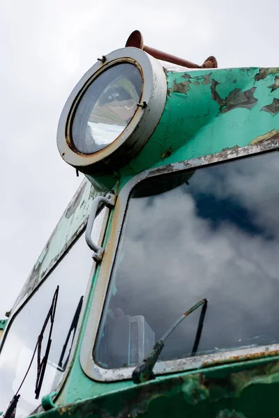 Alte Lokomotivbeleuchtung Die Lampe Mit Der Die Straße Durch Die — Stockfoto