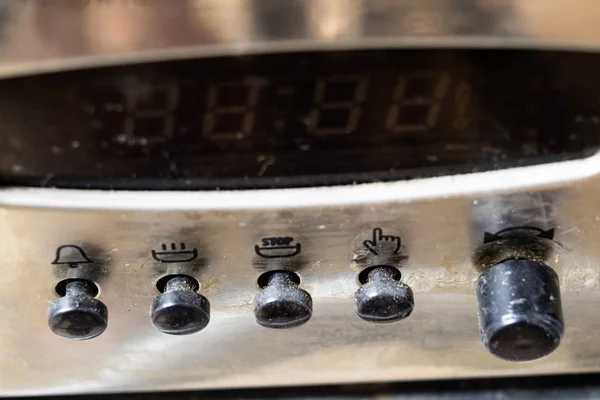 Een Oude Keuken Van Vies Gas Apparaat Voor Het Bereiden — Stockfoto