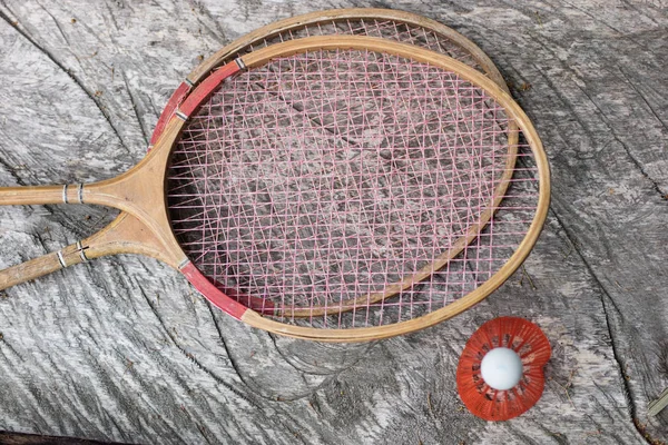 Badminton Accessories Set Fun Games Outdoors Season Summer — Stock Photo, Image
