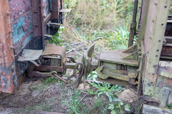 Antiguo Taller Vagones Locomotoras Ferroviarias Vía Estrecha Lugar Reparación Renovación — Foto de Stock