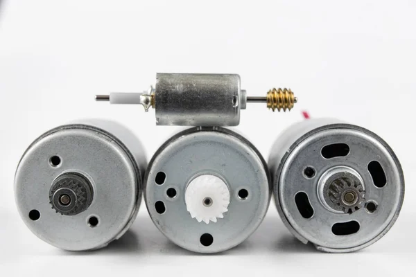 Μικρό Ηλεκτρικό Κινητήρα Για Οικιακές Συσκευές Ηλεκτρικό Αυτοκίνητο Που Τροφοδοτείται — Φωτογραφία Αρχείου