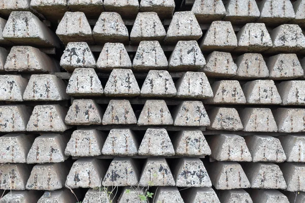 Traversine Cemento Armato Destinate All Industria Ferroviaria Materiali Preparati Costruzione — Foto Stock