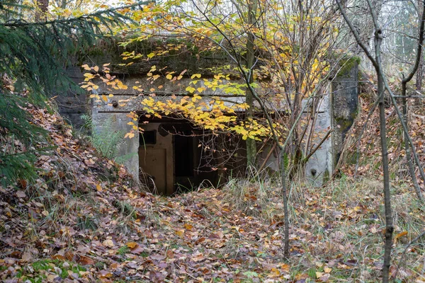 Bunker Démoli Europe Centrale Anciennes Fortifications Béton Armé Remblai Poméranien — Photo