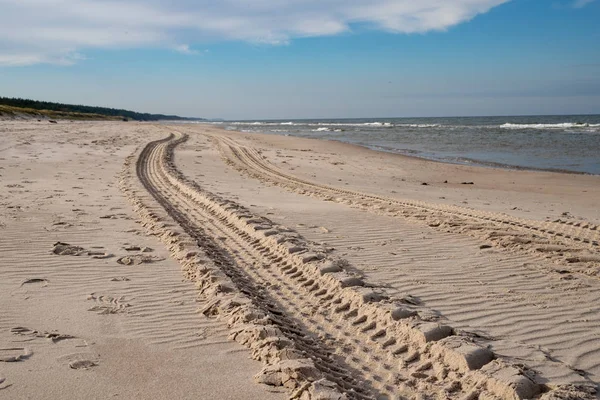 Осінній Пляж Березі Моря Центральній Європі Узбережжя Балтійського Моря Сезон — стокове фото