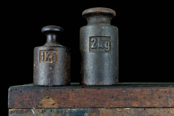 Een Kilo Gewicht Gebruikt Voor Het Wegen Van Een Gegeven — Stockfoto