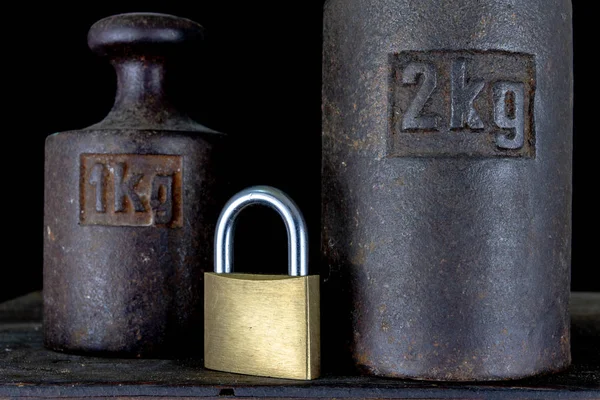 Een Kilo Gewicht Gebruikt Voor Het Wegen Van Een Gegeven — Stockfoto