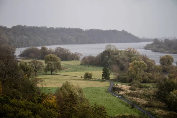 Bellissimo Fiume Polonia Altitudine Del Villaggio Swiecie Stagione Autunnale — Foto Stock