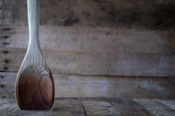 Wooden Kitchen Utensils Kitchen Table — Stock Photo, Image