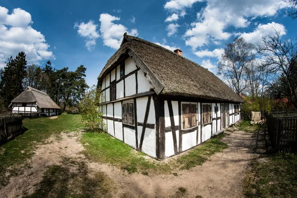 Stary Dom Charakterystyczny Mur Pruski — Zdjęcie stockowe