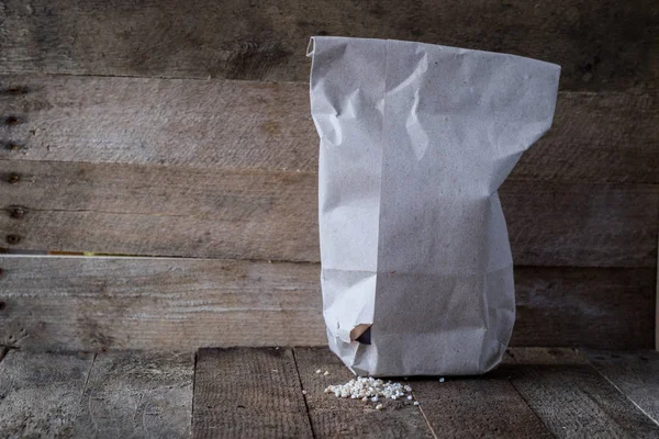 Lebensmittelvorräte Papiertüten Gelagert — Stockfoto