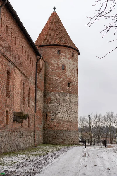 Bytow Pommern Polen Februar 2019 Stadt Bytow Teutonische Burg Museum — Stockfoto