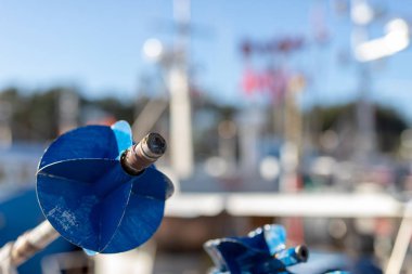 Denizde balık ağlarına oluşturmak için deftere nakleder. Balıkçılık aksesuarları. Kış sezon.