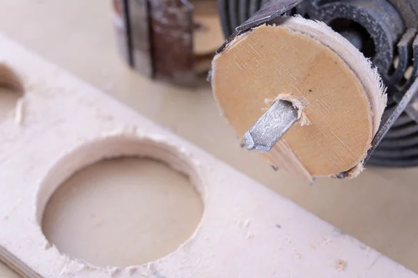 Eine Vorrichtung Zur Herstellung Von Löchern Holz Tischlerzubehör Für Heimwerker — Stockfoto