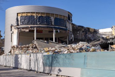Gdynia, Pomorskie / Polonya - 26 Şubat, 2019:Demolition, inci
