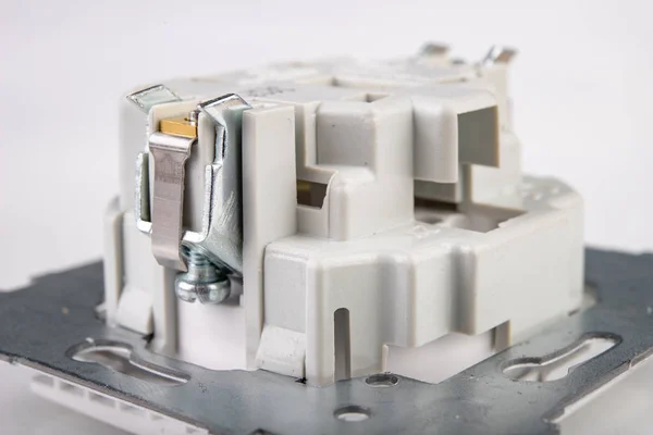 Unscrewed electrical socket. Accessories and components for the — Stock Photo, Image