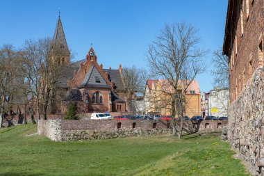 Sztum, pomorskie / Polonya - 16 Nisan 2019: . Eski inşaat f