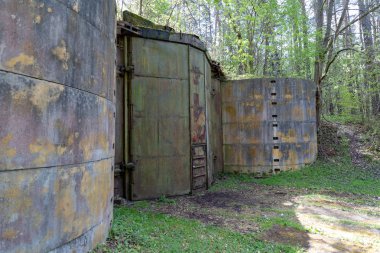 Dobrowo, zachodniopomorskie / Polonya - 7 Mayıs 2019: Bunkers for