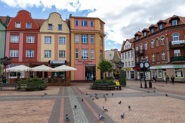 Chojnice, όμορφο χωριό/Πολωνία-Μάιος, 29, 2019: η παλιά πόλη είναι μια — Φωτογραφία Αρχείου