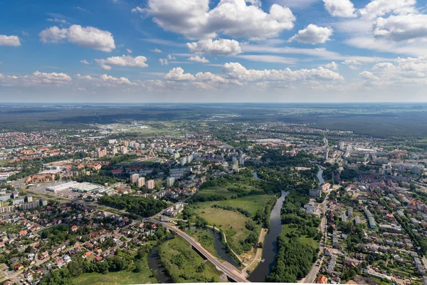 Pila Wielkopolskie Polska Junho 2019 Uma Vista Planador Uma Cidade — Fotografia de Stock