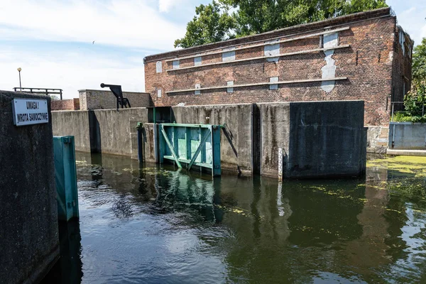 Gdansk, Pomeranian/Polen-19 juli 2019: gamla byggnader av Th — Stockfoto