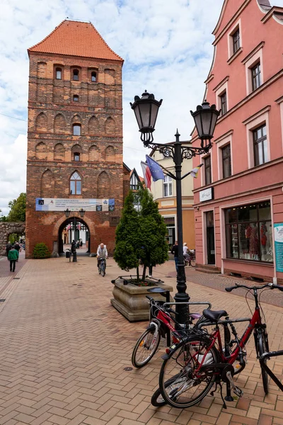Chojnice, Pomeranian Voivodeship / Poland - August 2 2019: Old t — Stock Photo, Image