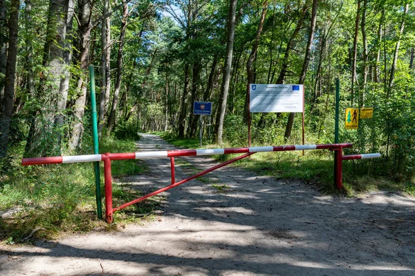 Piaski, pomorskie / Polonya - 26 Ağustos 2019: Polonya sınırı