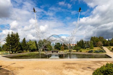 Sierakowice, Pomeranian / Polonya - 4 Eylül 2019: Papalık alt