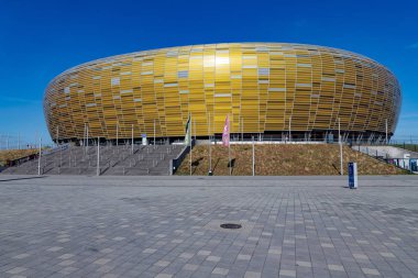 Gdansk'taki spor stadyumu. Orta Avrupa'da spor oyunları için arena.