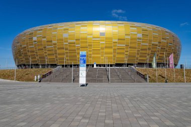Gdansk'taki spor stadyumu. Orta Avrupa.diu spor oyunları için Arena