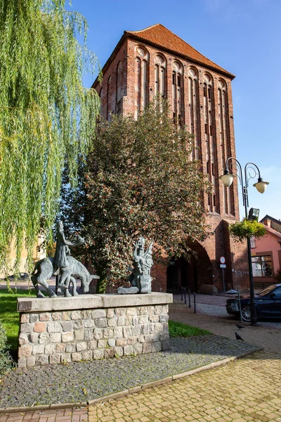 Slawno, pomorskie / Poland - 3 de outubro de 2019: Slupsk Gate in Sl — Fotografia de Stock