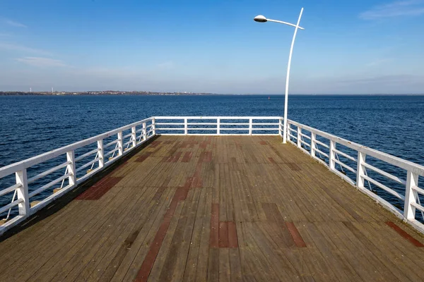 A small pier over the bay in Central Europe.