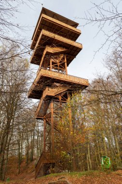 Orta Avrupa 'da Kashubia' daki gözlem kulesi.