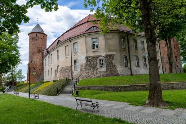 Swidwin Zachodniopomorskie Polska Maj 2020 Stary Zamek Rycerski Centrum Miasta — Zdjęcie stockowe