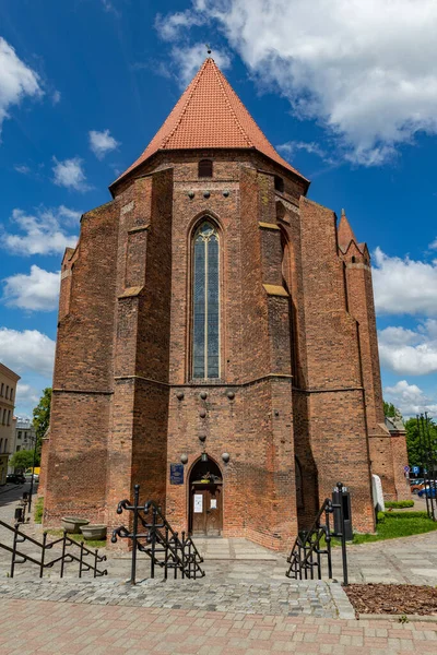 Kwidzyn Pomorskie Polonya Haziran 2020 Küçük Bir Şehirde Katedral Orta — Stok fotoğraf