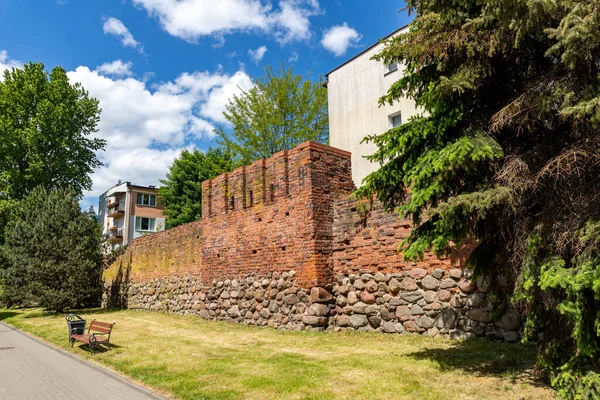 Slupsk Pomorskie Polsko Červen 2020 Městské Zdi Červených Cihel Cihlová — Stock fotografie