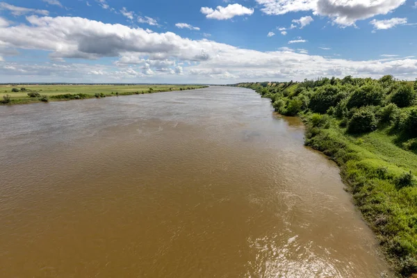 Baldowo Pomorskie Poland July 2020 Panorama Rio Vístula Perto Tczew — Fotografia de Stock