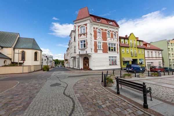 Czluchow Pomorskie Polsko Červenec 2020 Staré Byty Malém Městě Rekonstruované — Stock fotografie