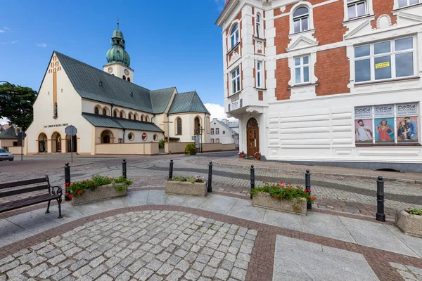 Czluchow Pomorskie Poland July 2020 Catholic Temple Small Town Uma — Fotografia de Stock