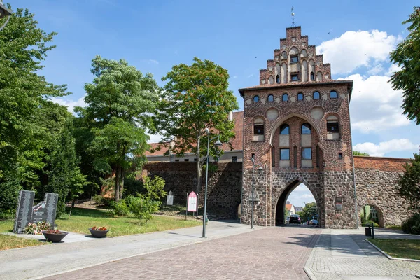 Stargard Zachodniopomorskie Poland July 2020 Pyrzycka Gate Uma Pequena Cidade — Fotografia de Stock